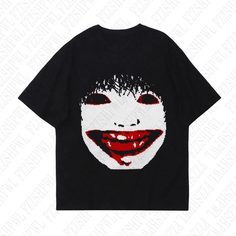 Tren Baru Kaos Katun Y2K Oversized Gaya Harajuku Cetak Grafis Hip Hop Hip Hop Hip Hop Hip Hop Hip Ho