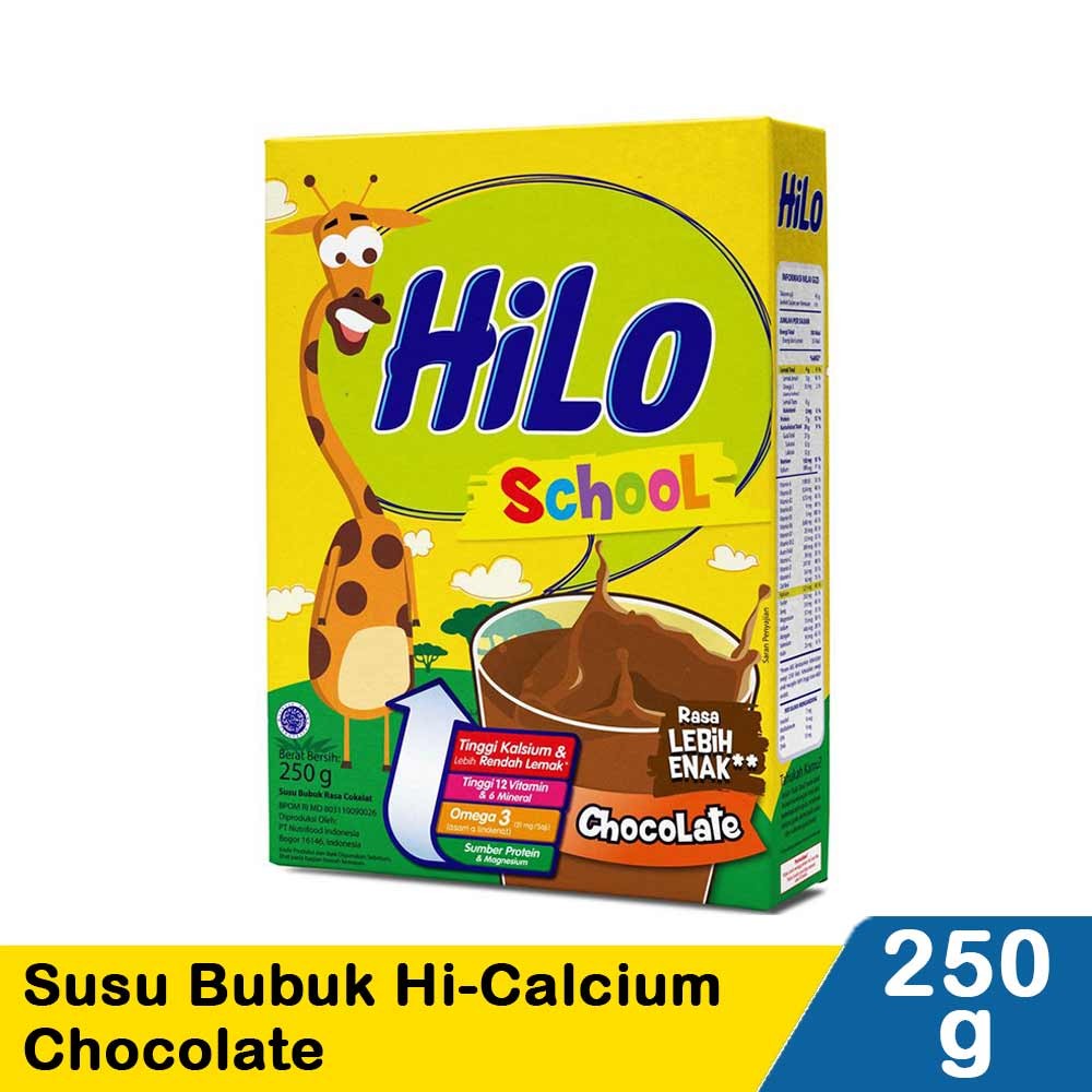 HILO SCHOOL SUSU BUBUK HI-CALCIUM CHOCOLATE 250g