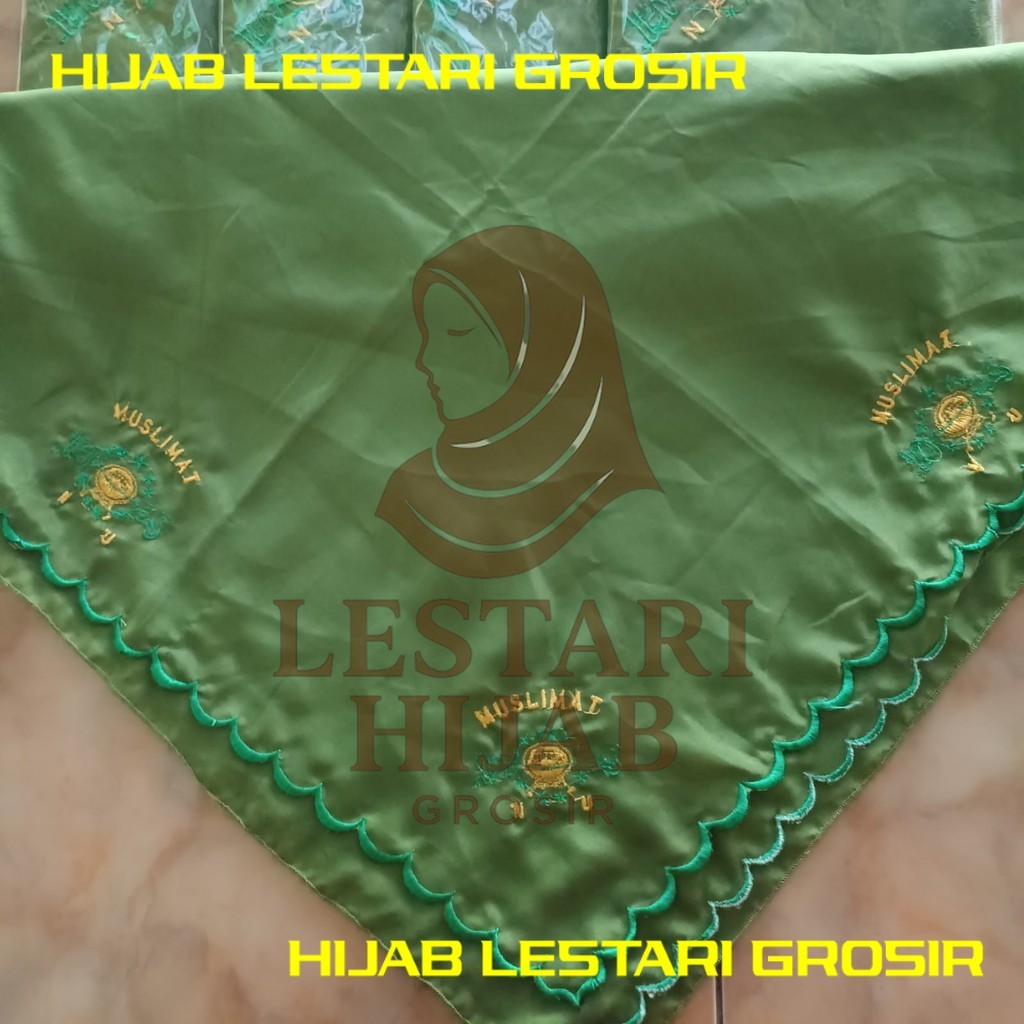 Jilbab Bordir Muslimat Seri 5 | Hijab Muslimat Instan Syari | Muslimat Anti Tembem & Stylish