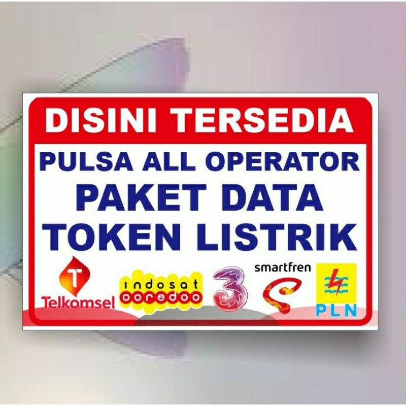 stiker jual pulsa dan token listrik