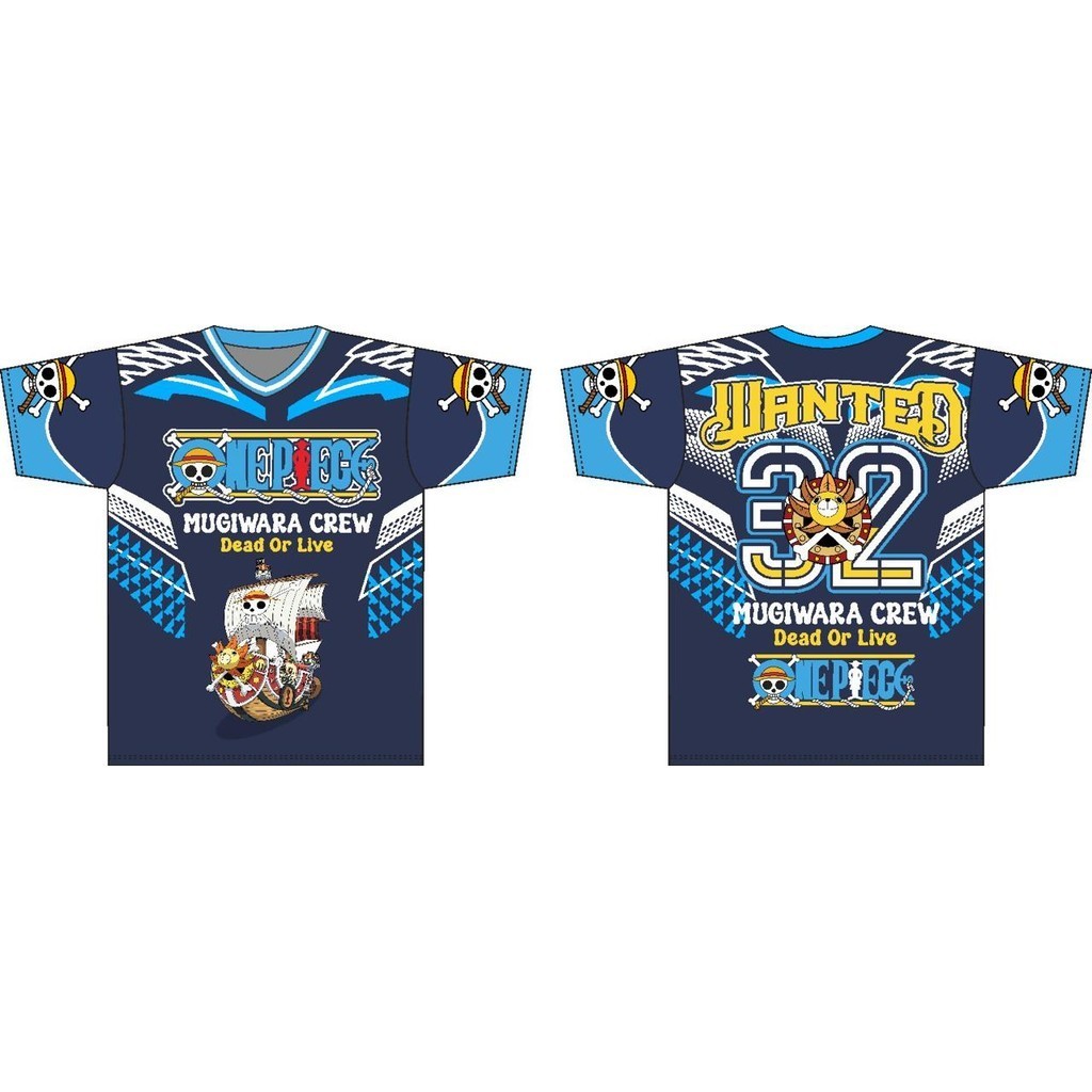 BAJU JERSEY ANAK LAKI LAKI DAN PEREMPUAN STRAW HAT PIRATES ANIME ONE PIECE / BAJU OLAHRAGA UNISEX KE