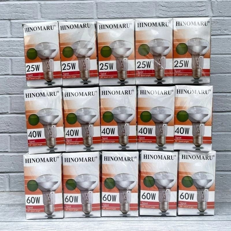 lampu UVA NR63 sprot pemanas reptil HINOMARU / LAMPU PENGHANGAT AYAM / MAKANAN LAMPU PIJAR SPOT NR63