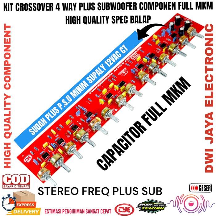 KIT CROSSOVER 4 WAY+Subwoofer Frequency Full MKM CVJA