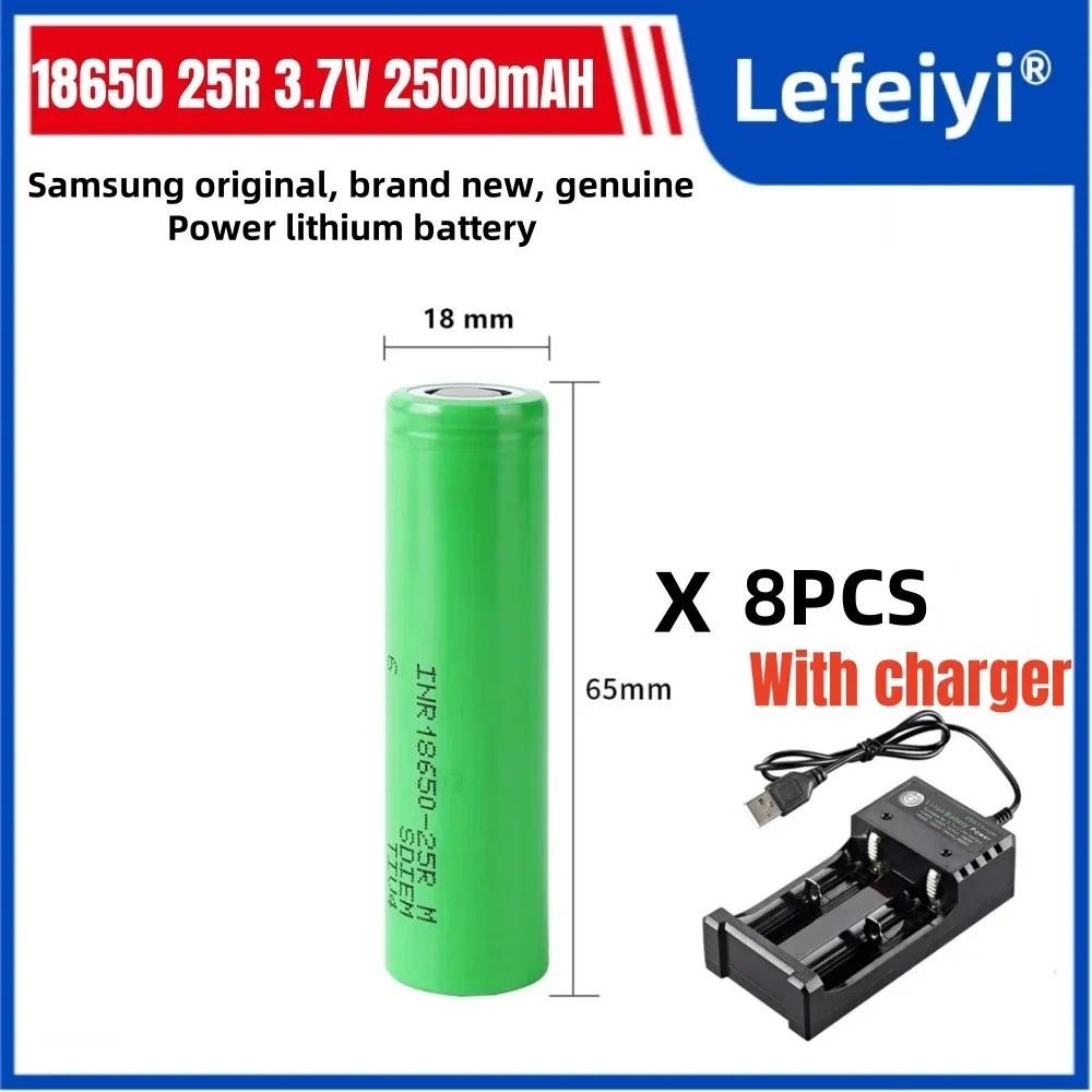Battery 18650 2500mAh 30A INR18650 for Samsung 25R