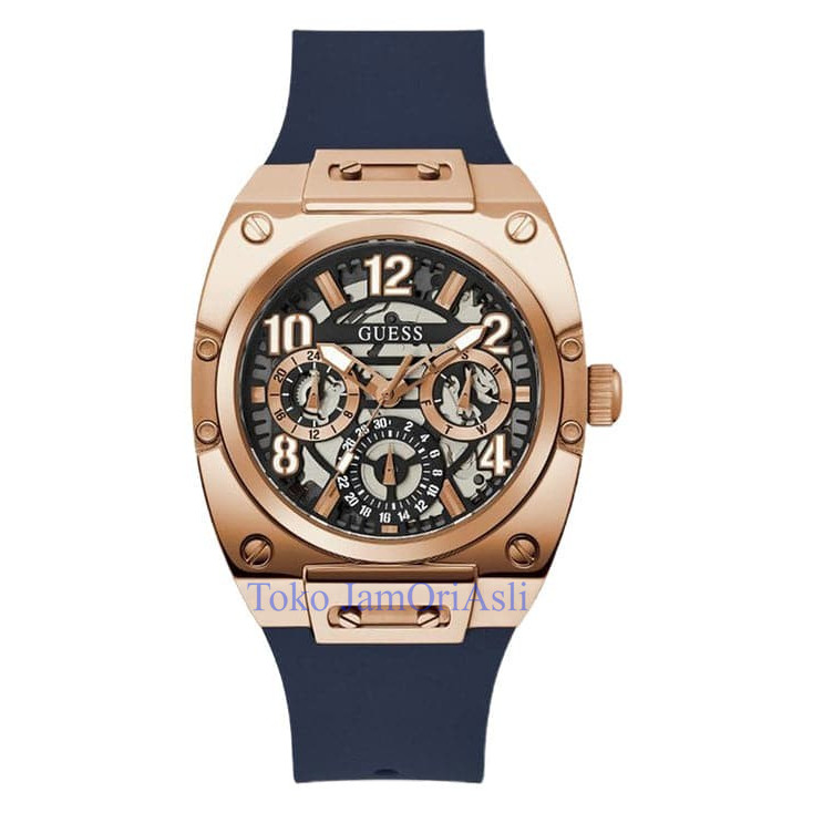 Promo Original GUESS GW0569G3 PRODIGY Jam Tangan Pria  Navy Silicone Garansi Resmi 1 Tahun