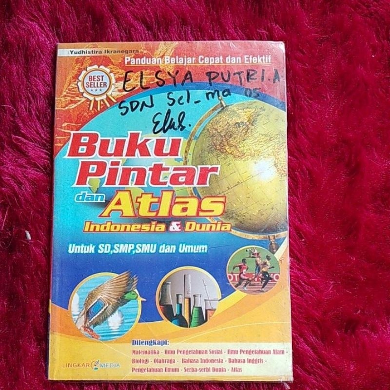 BUKU PINTAR DAN ATLAS INDONESIA & DUNIA | ORIGINAL PRELOVED