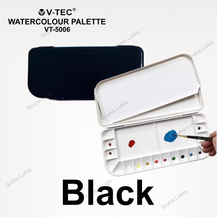 [NOBLES] Watercolor Pallete 18 - Palet Cat Air VT-5006 - Hitam