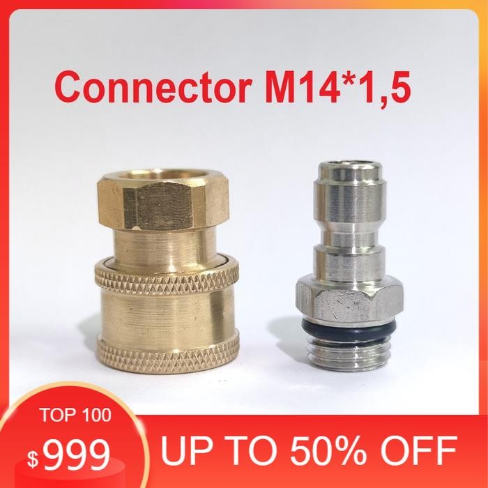 Temukan Coupler nepel angin adaptor M22 1/4 Male M14X1.5 quick release - M14x1.5