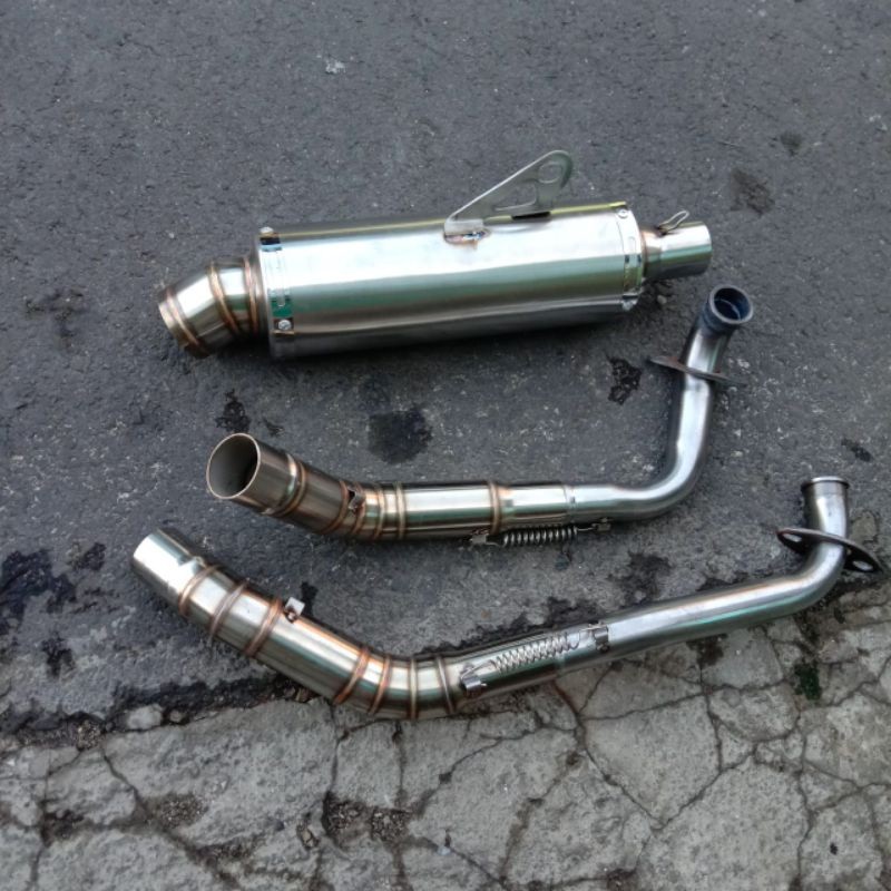 karrinustore - knalpot custom BEST3 polos inlet 38 knalpot racing BEAT inlet 38 MIO AEROX NMAX SCOOP