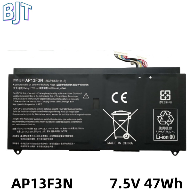 7.5V 47Wh 6280mAh New AP13F3N Laptop Battery For Acer Aspire S7-392 S7-392-9890 S7-391-6822 Ultraboo