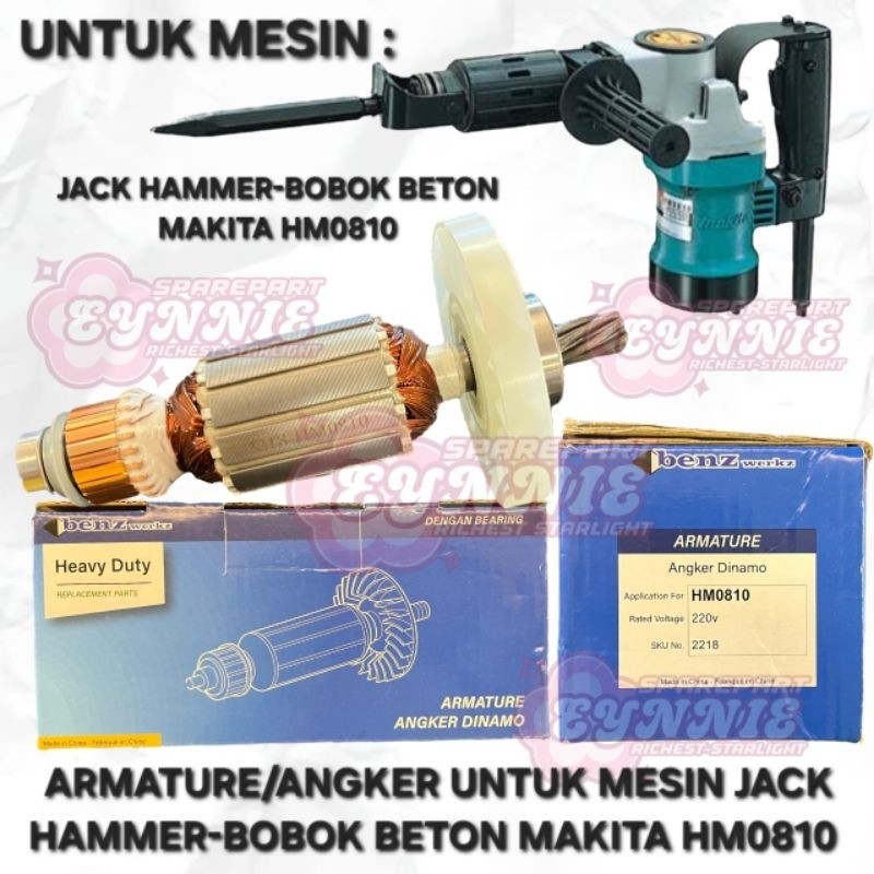 ARMATURE MAKITA HM0810 HM 0810 ANGKER MAKITA HM0810 ARMATURE ANGKER UNTUK MESIN JACK HAMMER MAKITA H