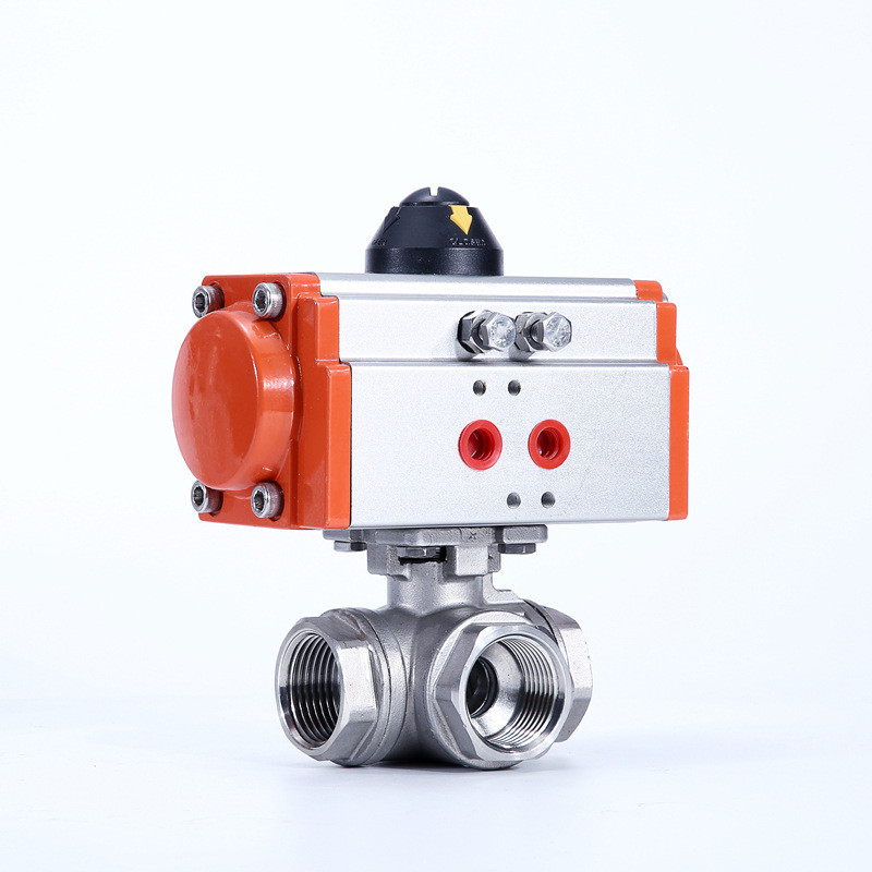 3 way valve ball valve pneumatic valve stainless steel ball valve DN8 DN10 DN15 L type and T type