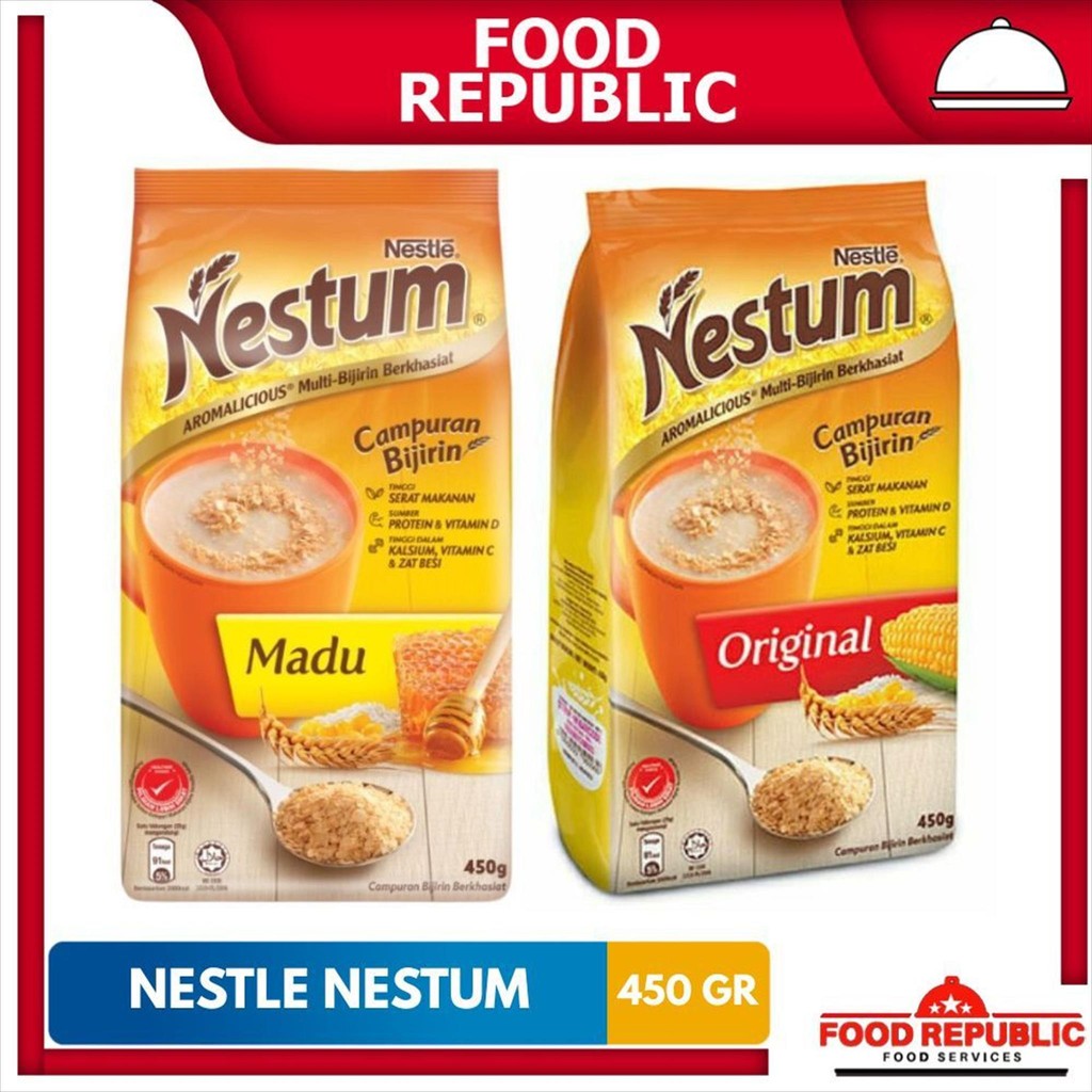 Nestle Nestum Cereal Original & Madu Multigrain Sereal Gandum 450g Halal