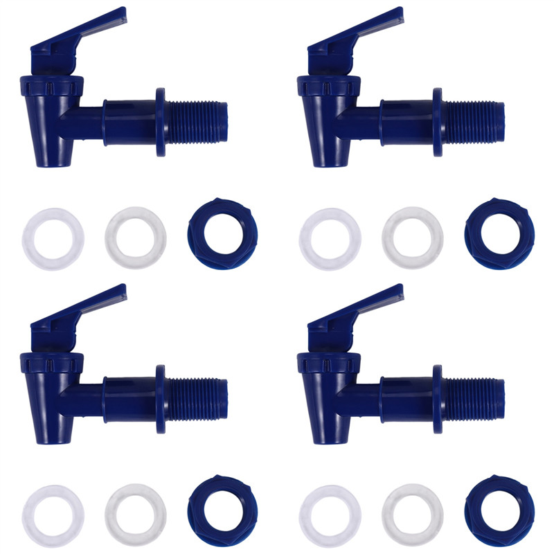 HOLIF-4 Pieces Replacement Cooler Faucet Water Bottle Jug, Dispenser Tap Set, Reusable Spigot Spout 