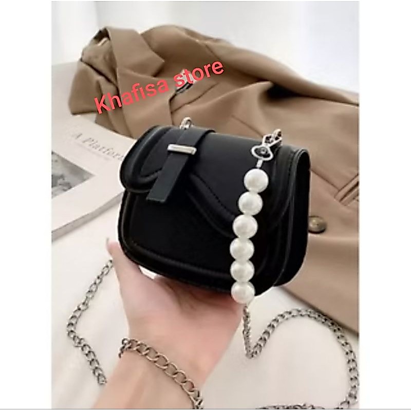 Tas Selempang Mini JESY Korea/ Slingbag Lucu mungil/Tas Mini Selempang tali rantai Mutiara/Tas Wanit