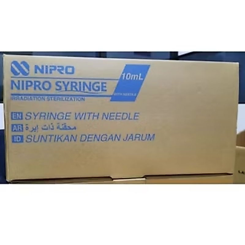Spuit springe NIPRO 10ml 10cc 1 box is 100pcs