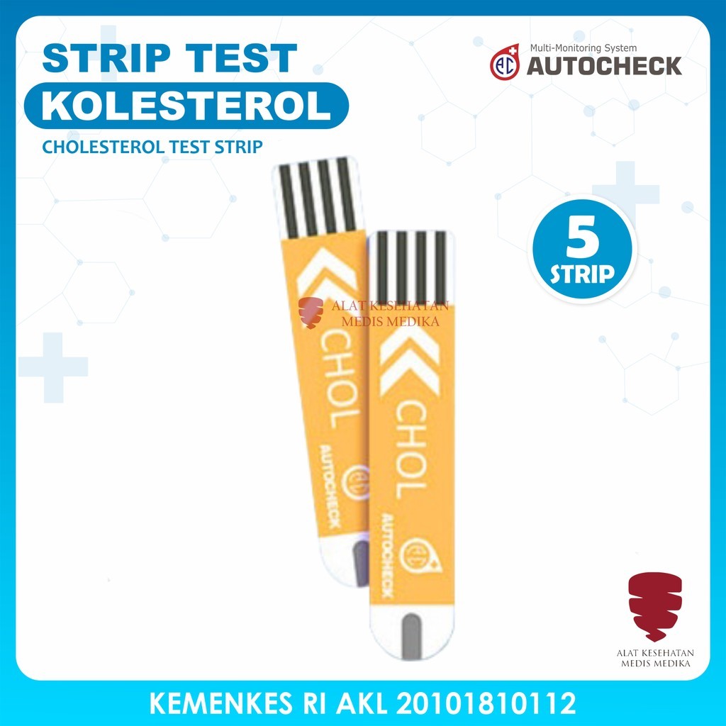Strip Stick Cholesterol isi 5 Autocheck Cek Test Tes Kolesterol Colesterol Stik Auto Check Refill
