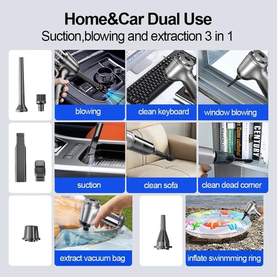 Car Vacuum Cleaner Powerful Wireless car vacuum cleaner 95000PA Strong Suction Handheld Wireless Veh