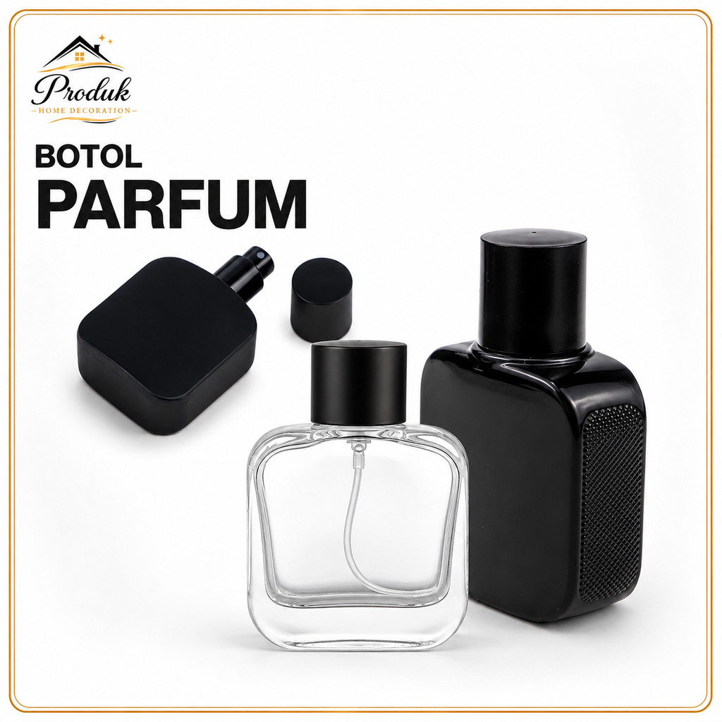 [PRODUK HOME DECORATION] Botol Parfum Kosong 30ml / botol  Lelabo /  Botol Parfum Lacoste Fullblack 