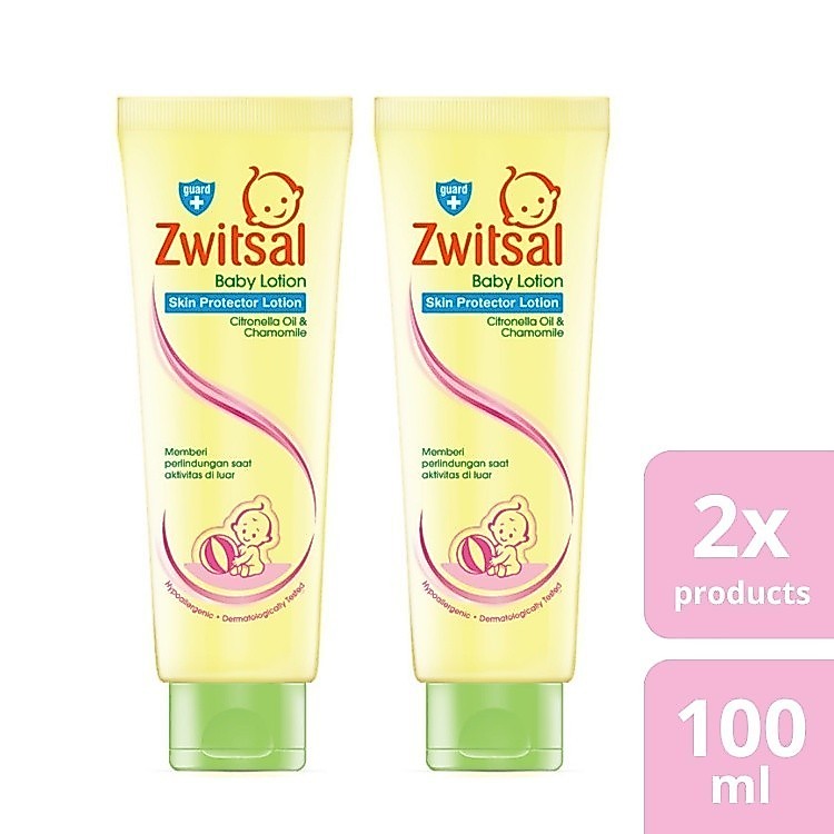 Zwitsal Baby Lotion Citronella Oil & Ekstrak Chamomile - 100 mL x2 Twinpack