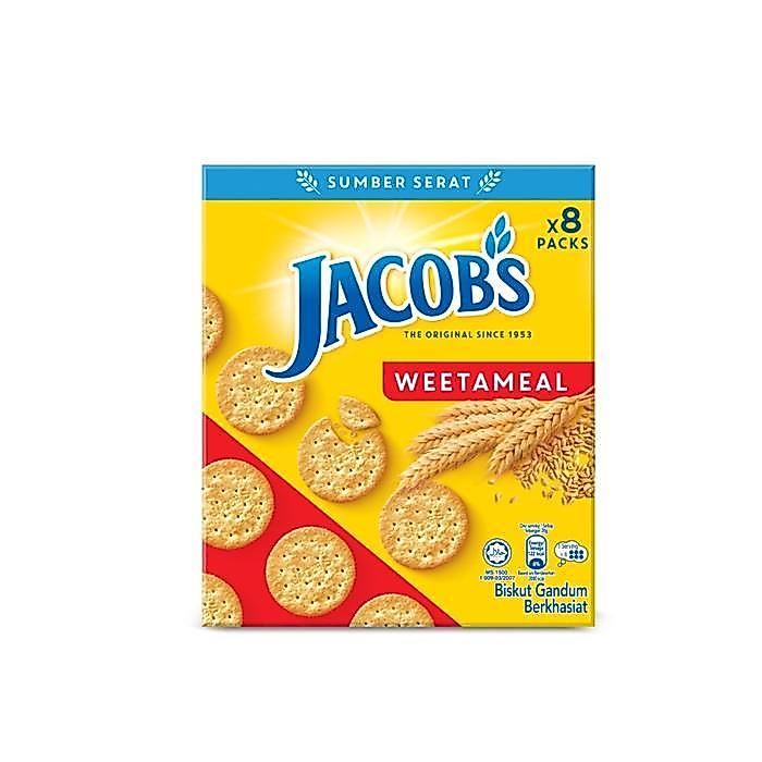 JACOB'S Cream Crackers & Weetameal 144gr 8 packs biskuit gandum