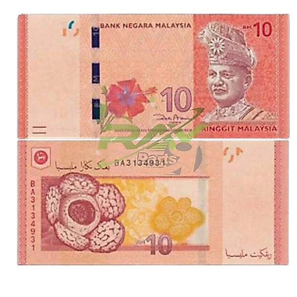 Uang 10 Ringgit Malaysia 10RM Polymer Uang koleksi ( asli)