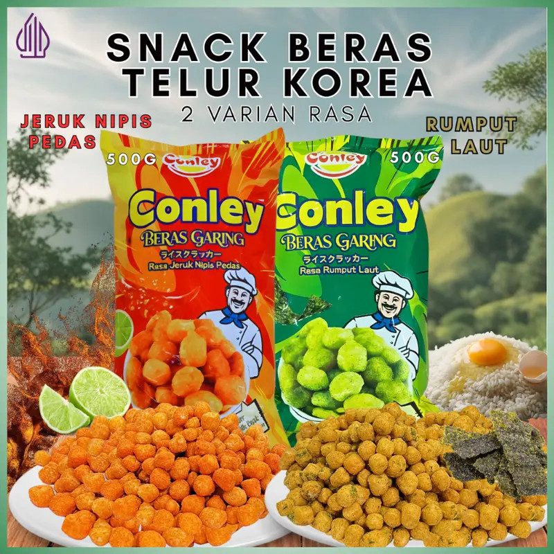 Cemilan Snack makanan Snack Korea Viral/Snack Beras TelurKorea/Korean Egg Rice Snack/Camilan BerasTe