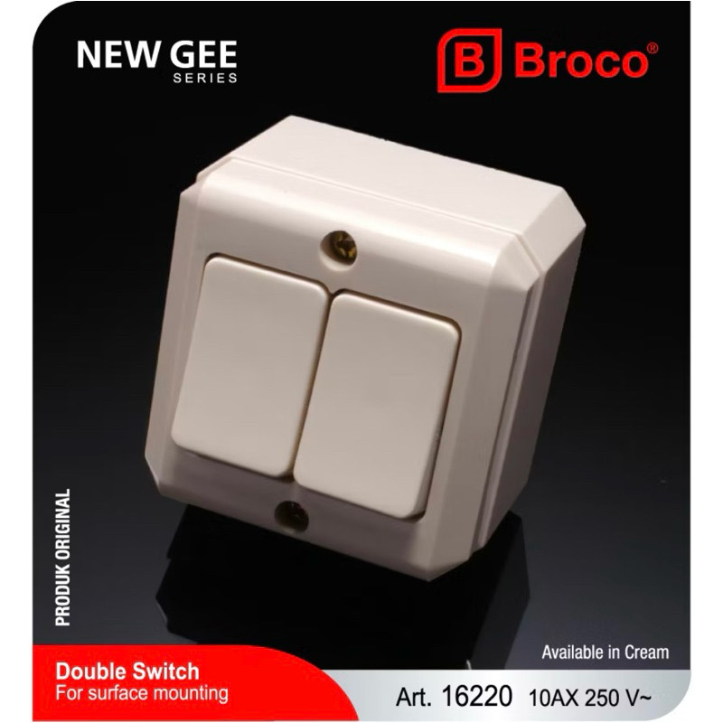 Saklar Seri Outbow Broco / Saklar Double Broco Outbow / Saklar Seri OB New Gee Broco