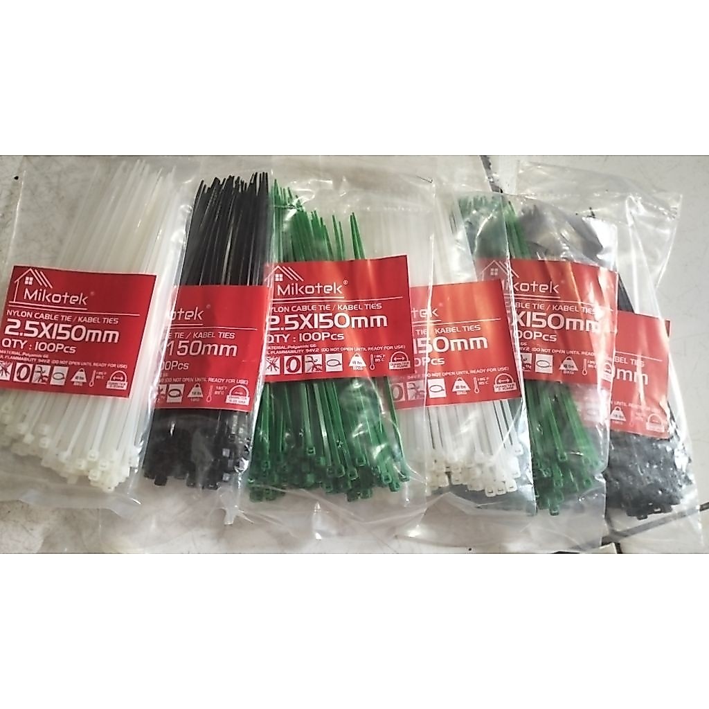 kabel ties 2.5x150mm.3,6x200mm.3,6x250mm