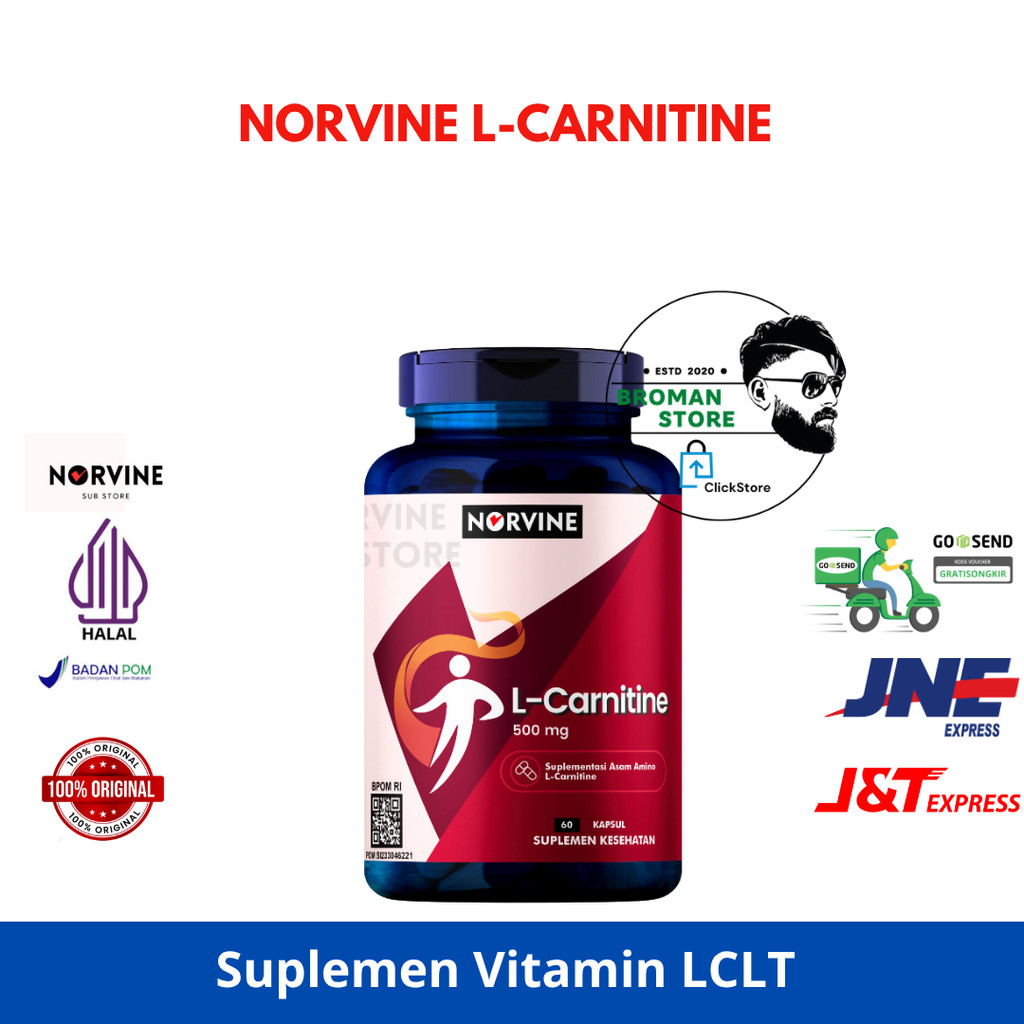NORVINE - L Carnitine 500mg Suplemen Vitamin LCLT Booster
