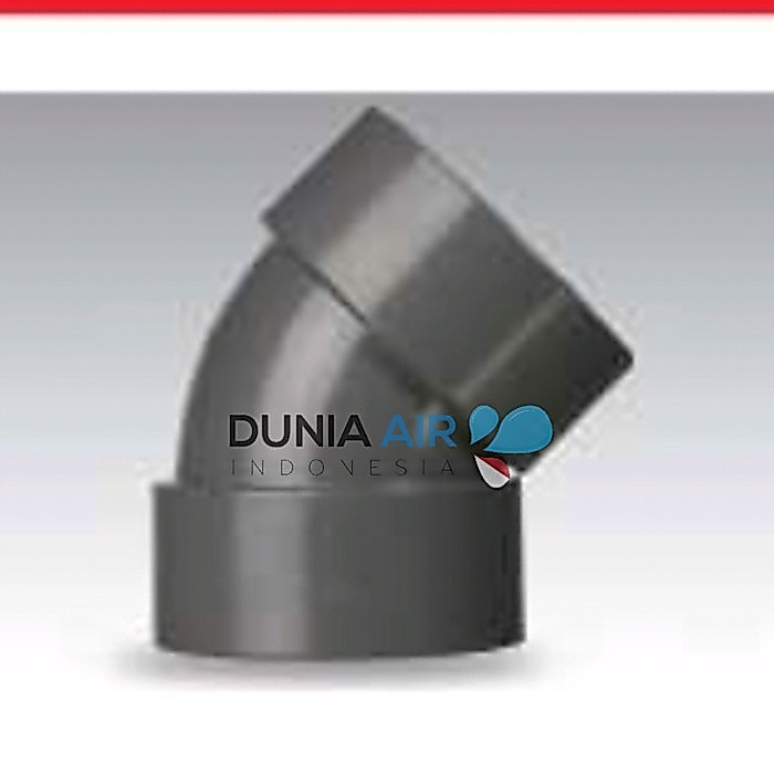 KNEE 45 PVC 4 INCH ELBOW 45 D45L SAMBUNGAN PIPA PVC