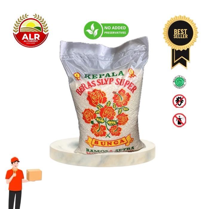 Beras slyp cap bunga 3 kg .