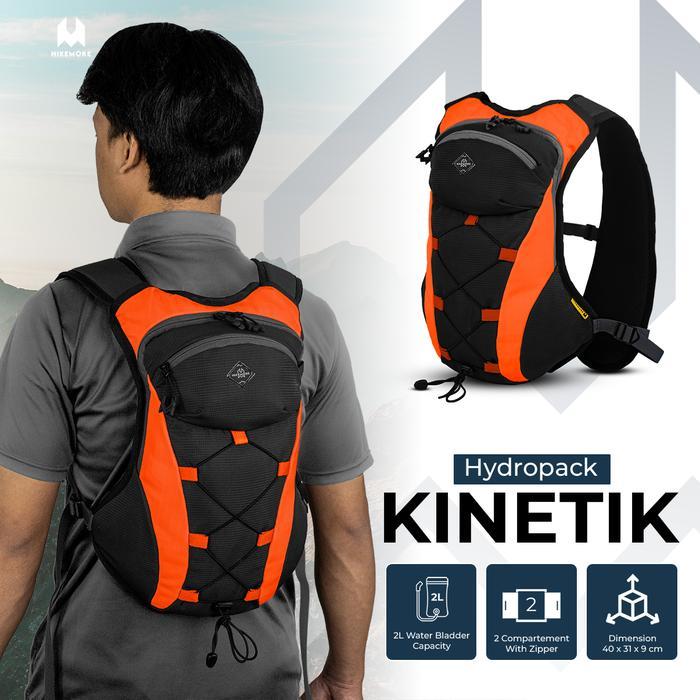 Tas Ransel Sepeda Hydropack Outdoor Sport Hikemore Kinetik - Black Orange