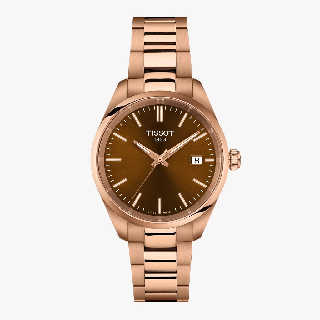 Tissot PR 100 34mm Brown Dial Jam Tangan Wanita T1502103329100