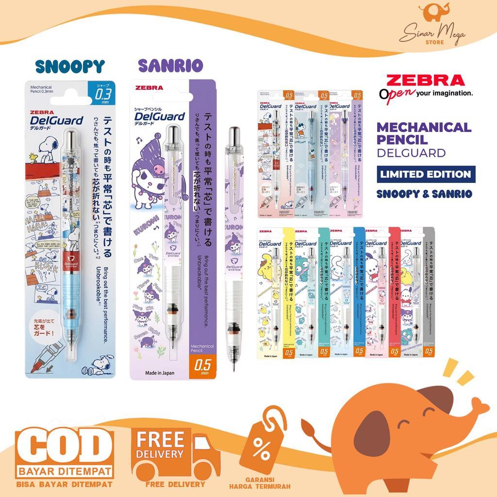 (Simple Best) ZEBRA Delguard Pensil Mekanik 0,5mm Snoopy & Sanrio Edition