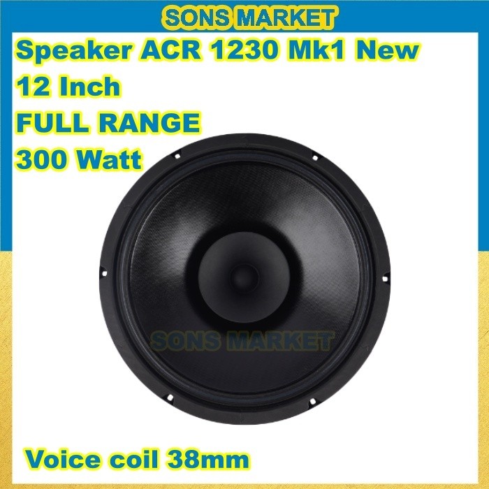 SPEAKER 12inch 12in FULL RANGE ACR 1230 Mk1 BLACK / SPEAKER ACR 1230 BLACK New