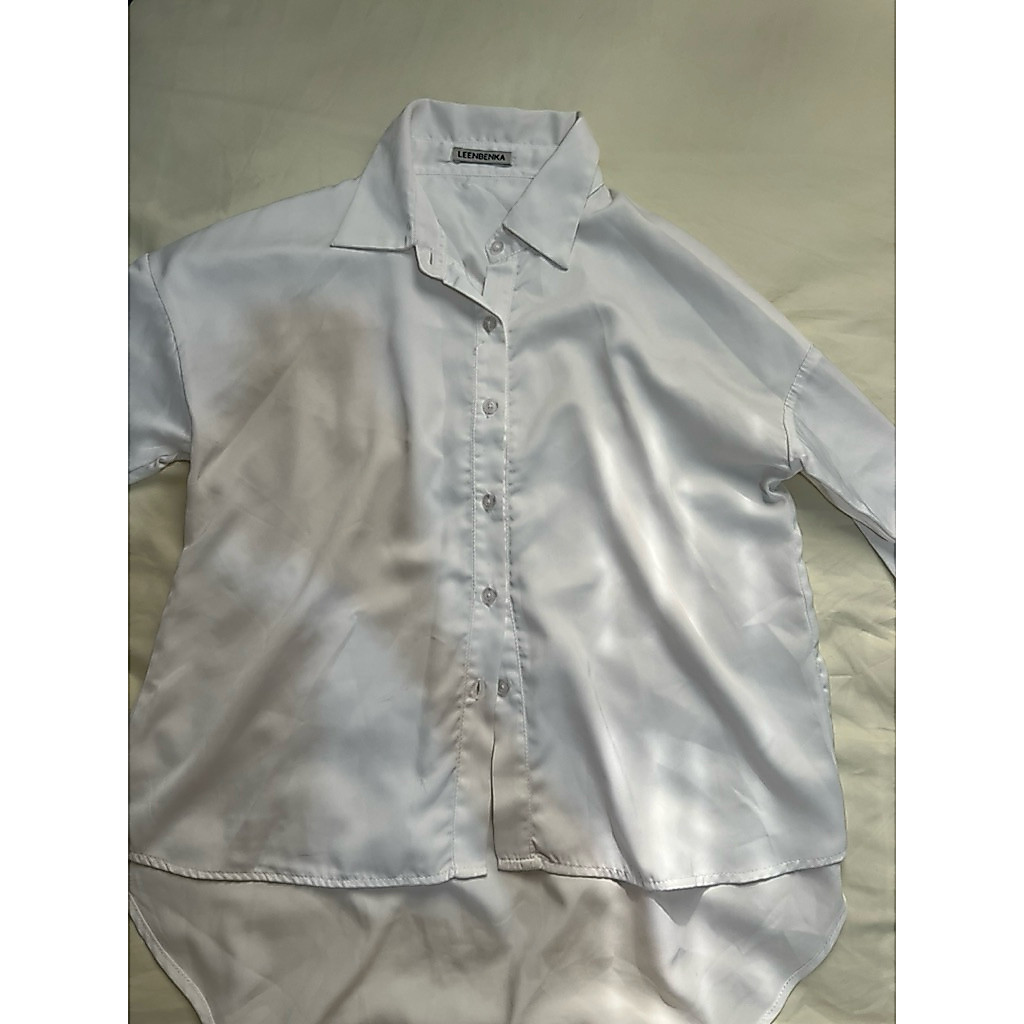 Kemeja/Satin Shirt Leenbenka Putih