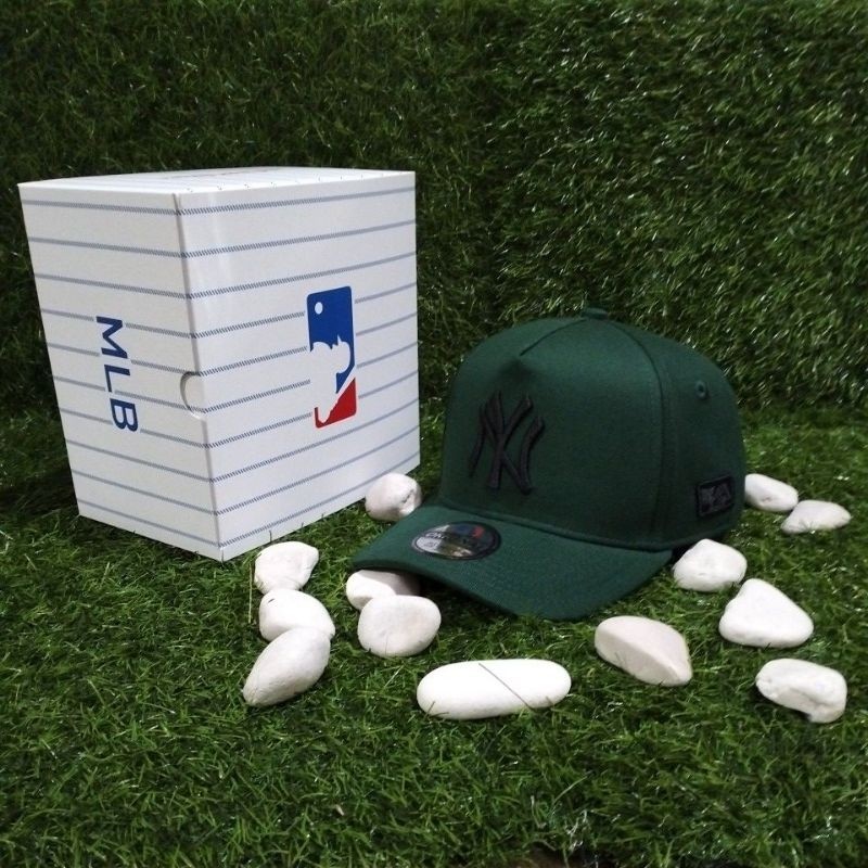NY Black Bahan Hijau Botol Topi baseball Pria Wanita Full Tag MLB Topi Premium
