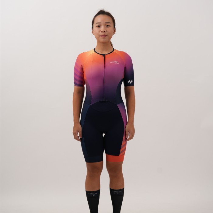 Women Short Sleeves Speed Series Tri Suit Triathlon - High