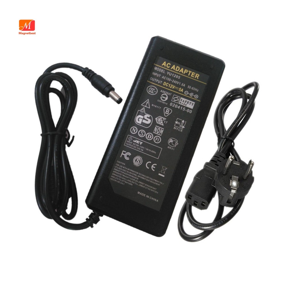 LCD AC Power Supply Adapter DC 12 Volt 5 Amp ( 12V 5A ) LCD Monitor Laptop 60W Power Supply Charger