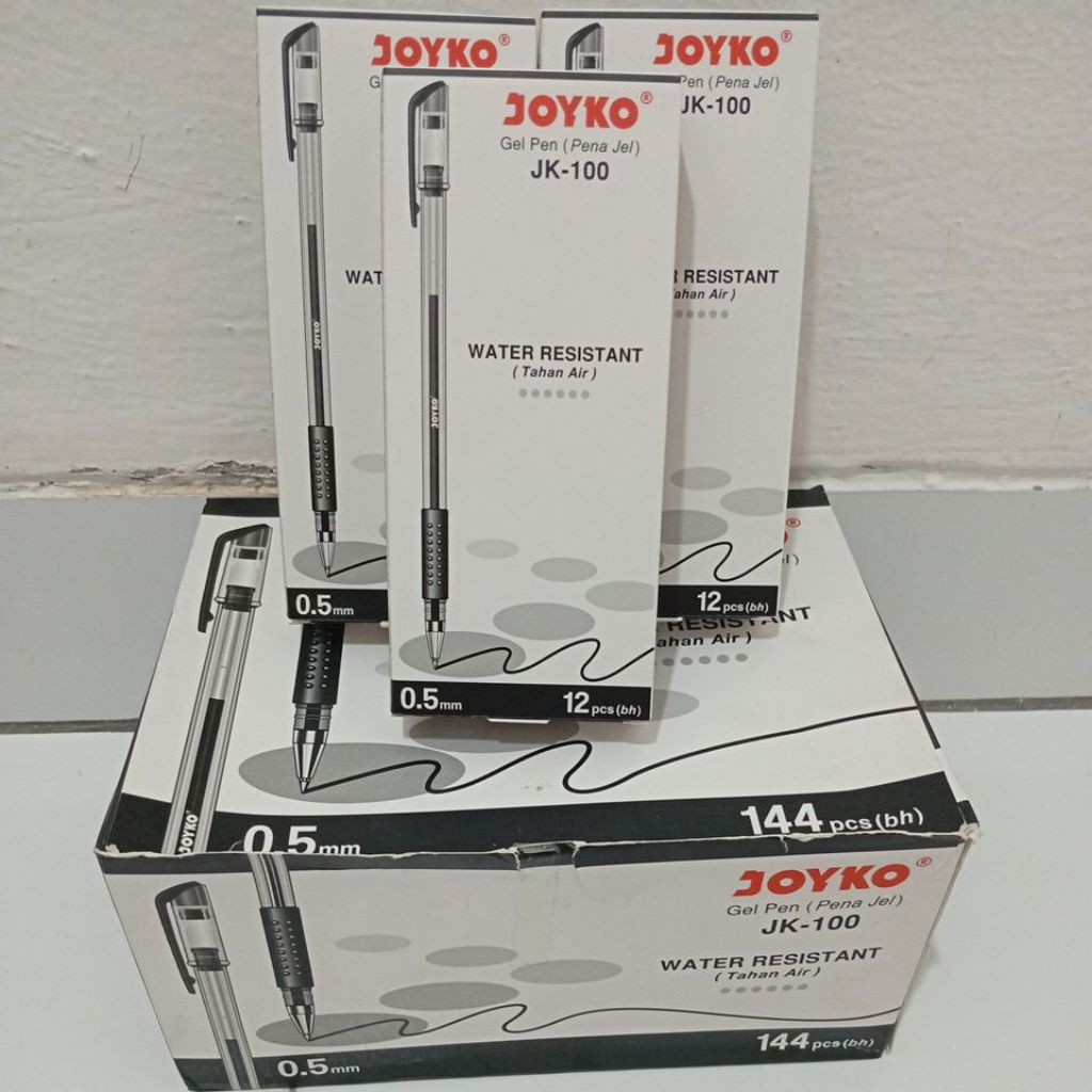 

pulpen gel JOYKO JK-100 NT . 0,5 mm .(harga di atas untuk per 1pak/12 pcs)