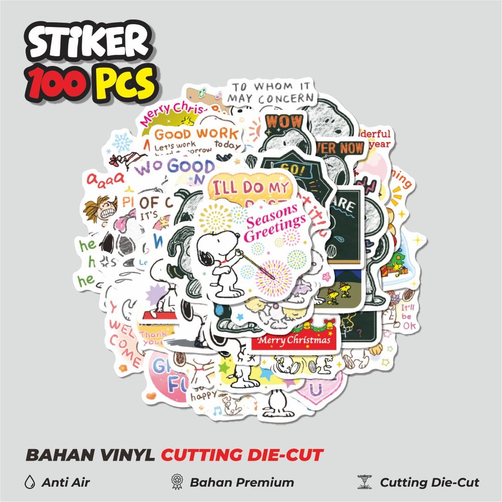 

Terbaru! 50 pcs Stiker Kartun Snoopy V7 Dekorasi Lucu Kreatif untuk Notebook, Skateboard, HP
