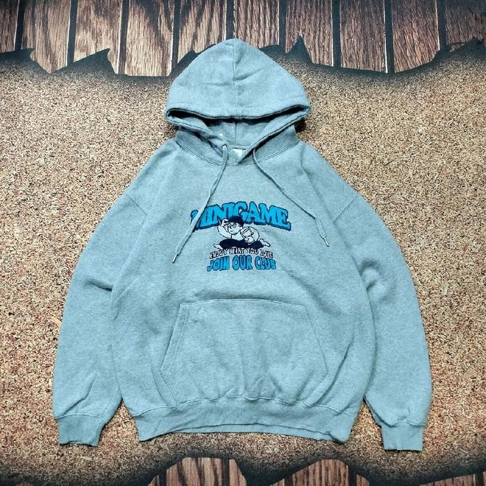 pullover hoodie FP142 FMJ MINIGAME abu abu jaket jemper pria murah bagus size XXL
