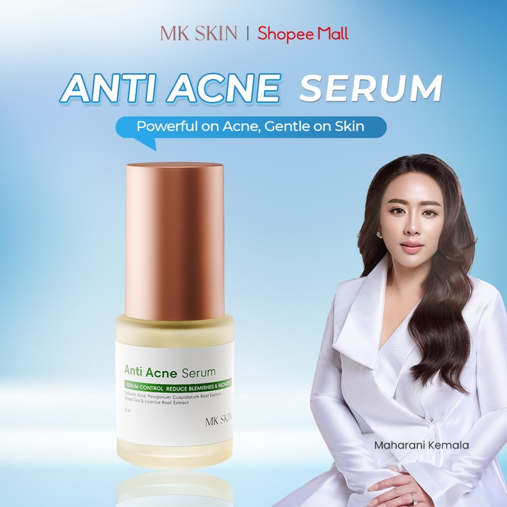 MK SKIN SERUM ANTI ACNE – SKINCARE WAJAH UNTUK JERAWAT, KULIT KEMERAHAN & BEKAS JERAWAT