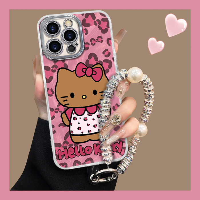 JKYSKZM0232 Casing Hand Phone Mantel Kucing Kulit Hitam Putih Motif Macan Tutul Kartun Kelas Atas Ca