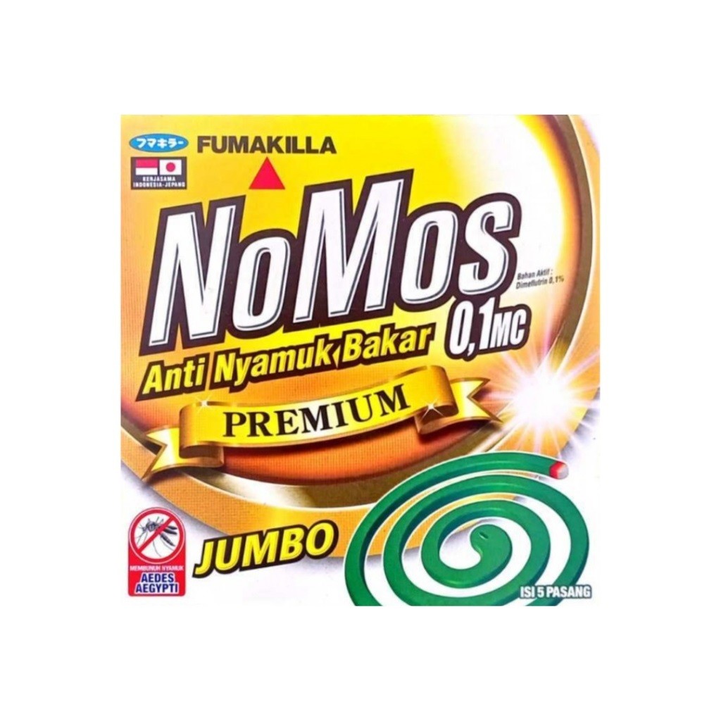 Obat Nyamuk Bakar Nomos Premium Anti DBD Jumbo 10 Jam 150 Gr
