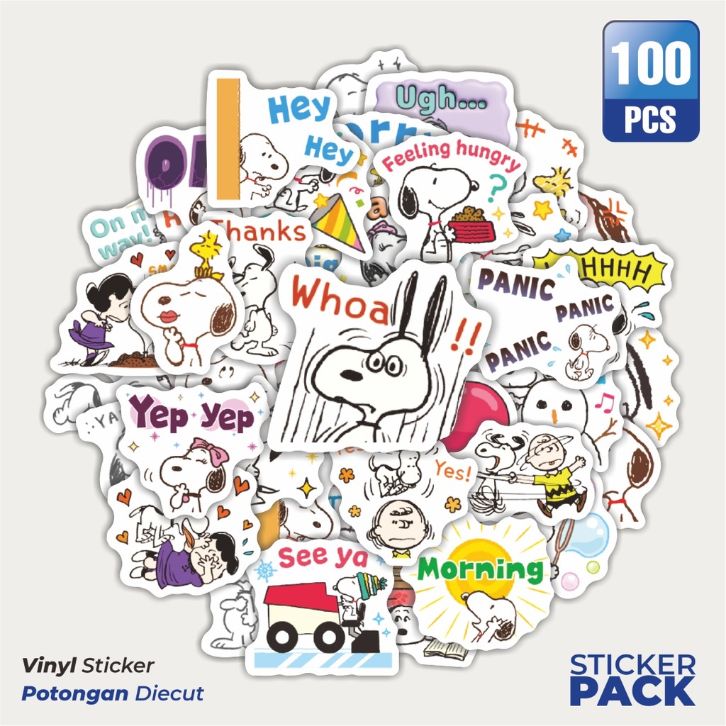 

Terbaru! 50 pcs Stiker Kartun Snoopy V30 Dekorasi Lucu Kreatif untuk Notebook, Skateboard, HP