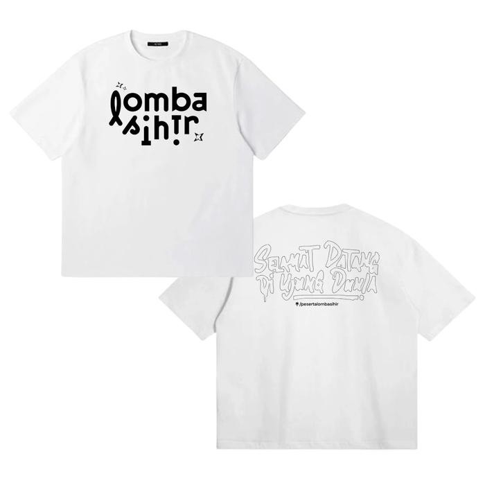 (COD) [Lomba Sihir]Sorcery Inspired short sleeves Baskara Putra Cotton Fashion T-shirt Kaos(putih & 