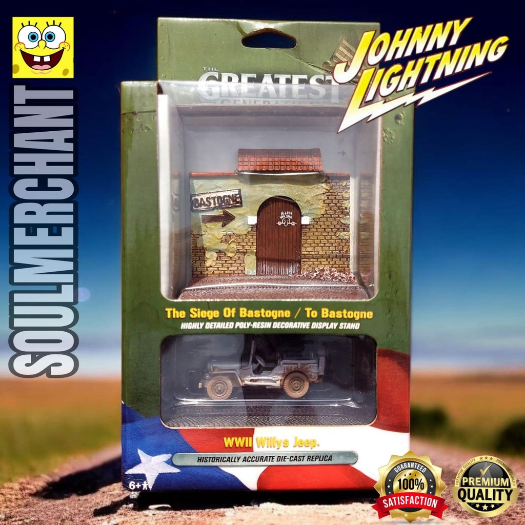 Johnny Lightning White Lightning WWII Willys Jeep  Diorama The Siege Of Bastogne