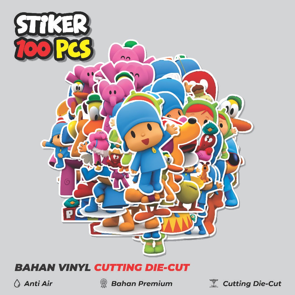

Terbaru! 50 pcs Stiker Kartun Pocoyo Circus Dekorasi Lucu Kreatif untuk Notebook, Skateboard, HP